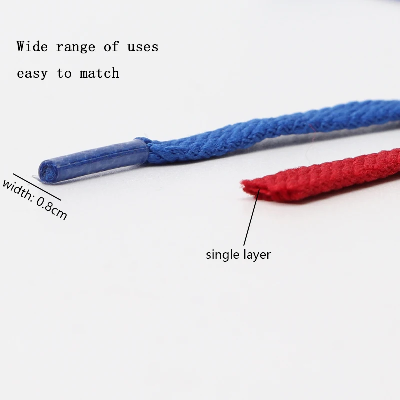 Hot Sale Colorful 8mm Flat Shoelaces wholesale custom rope shoelaces  Flat AJ shoelaces for sneaker Unisex Boot Laces for Shoes