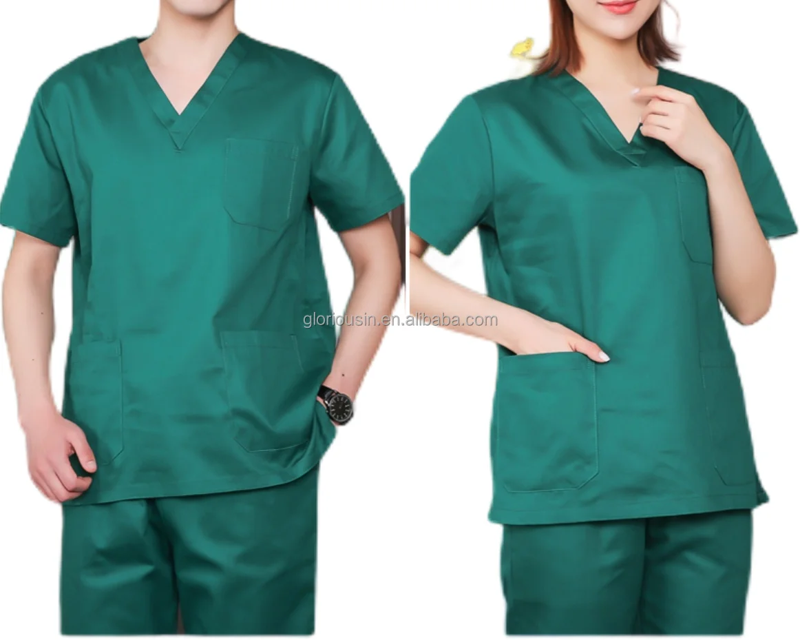 GloriousIn RTS scrubs 2023 medical nursing salon uniform male black dress anti-static nice brand fitted stylish