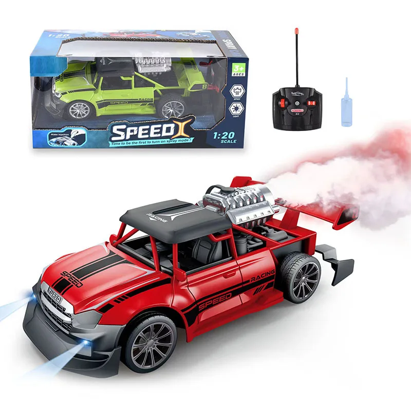 Felisu Kids remote control car 1:20 scale stunt car toy with spray function rc car with light boys toy