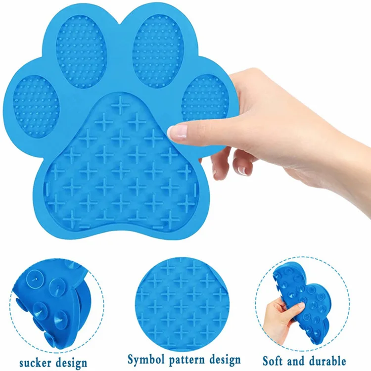 Silicone Dog Lick Pad Suction Cup Dog Feeding Mat Pet Slow Feeder Sucking Plate Mat Wall Mounted Pet Bowl Pet Calming Mat