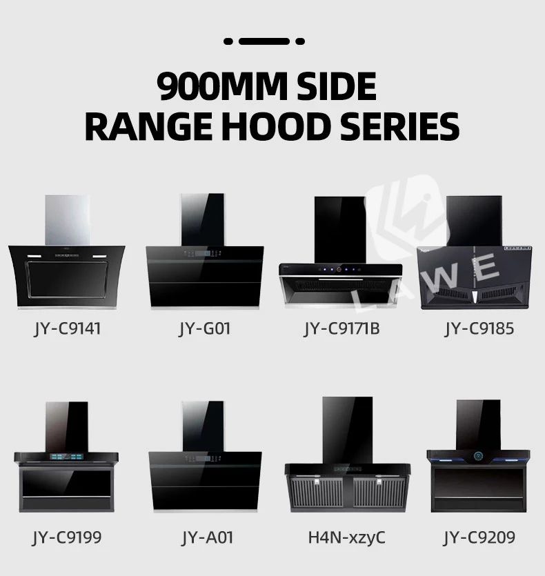 gold supplier and manufacturer 90cm campana extractora range hoods for household auto-cleaning kitchen hood