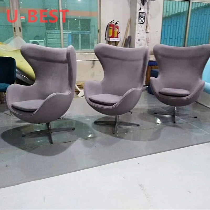 Vintage Style Aviation Lounge Chair Leather Seat Handmade Posh Design Swivel Aluminium Brown Leather Arne Jacobsen Chair