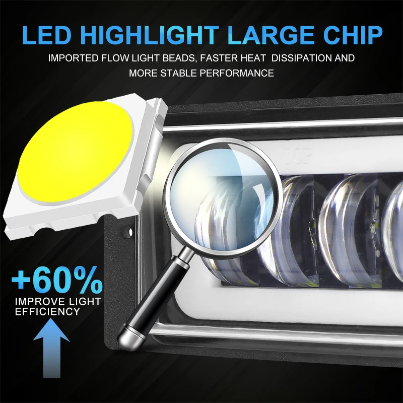 4x6 Led fog lamp 6 inch lens lada fog driving lamp Led light bars off road lamp 4x4 40w lens focos faros led lights for car