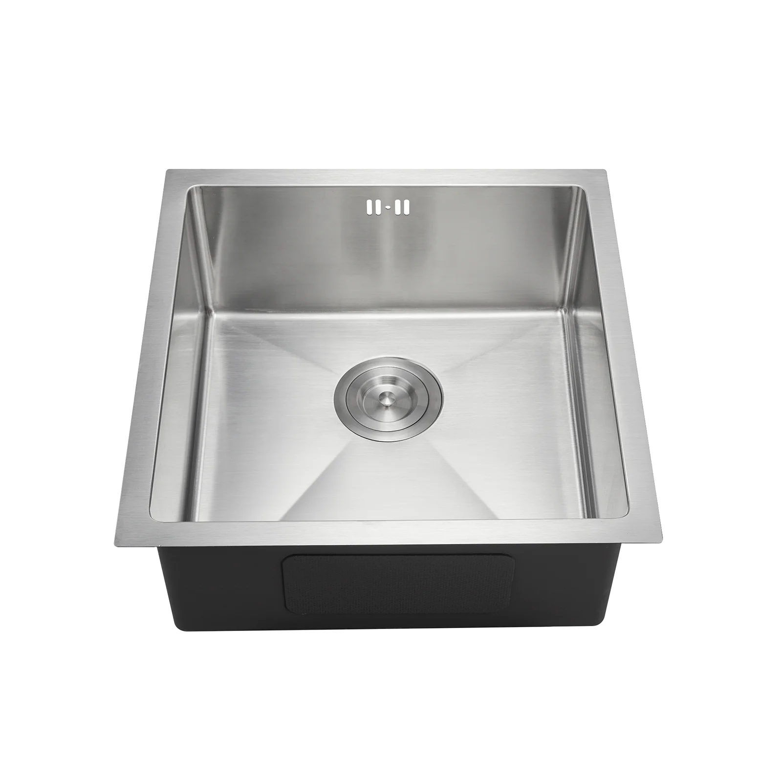 Handmade Stainless Steel 304 Undermount Single Bowl 440x440 mm basin fregadero  Laundry Bar Kitchen Sink with overflow