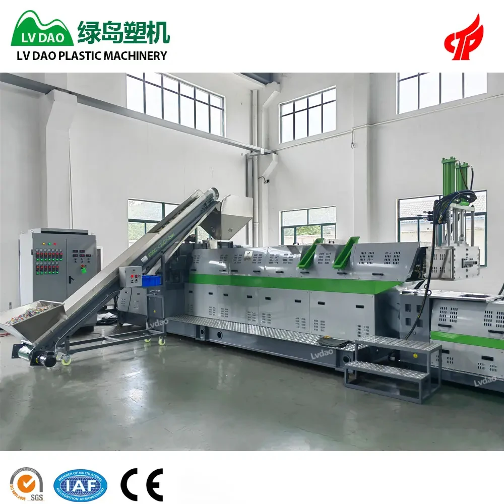 Lvdao Single-Screw Plastic Granulator Machine Extruder Recycling Pellets Making for PP LDPE EPS PC PA PPR PET PVC ABS