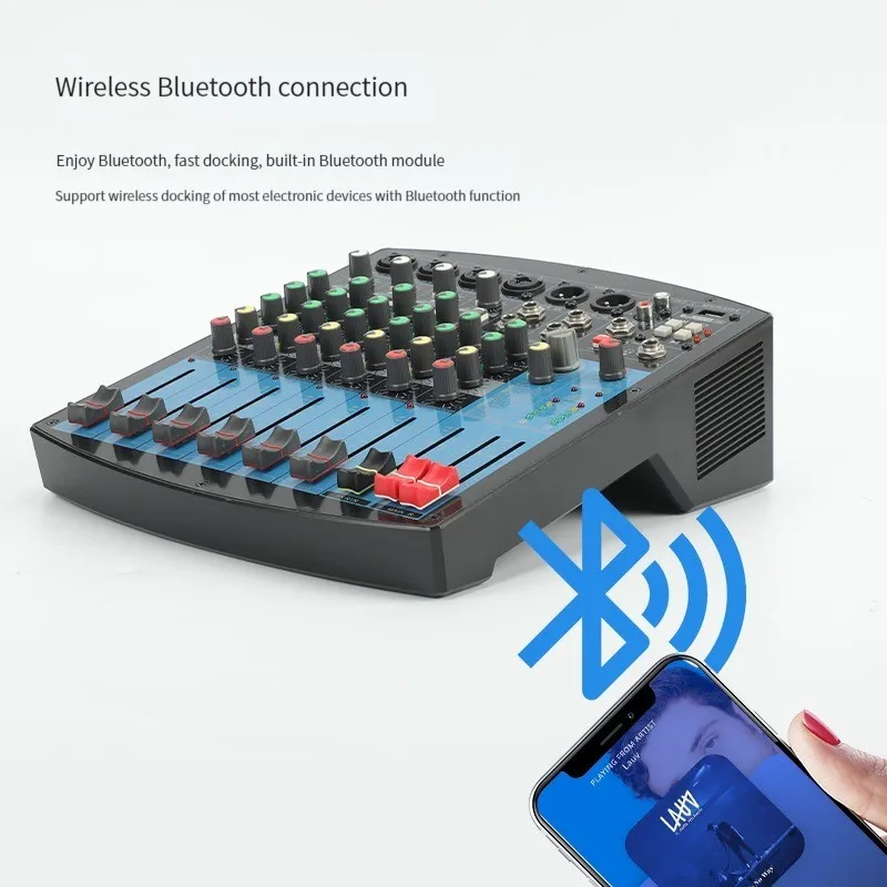 TEBO Professional audio mixer audio 4 channels mini mixer 16dsp&48V power home party