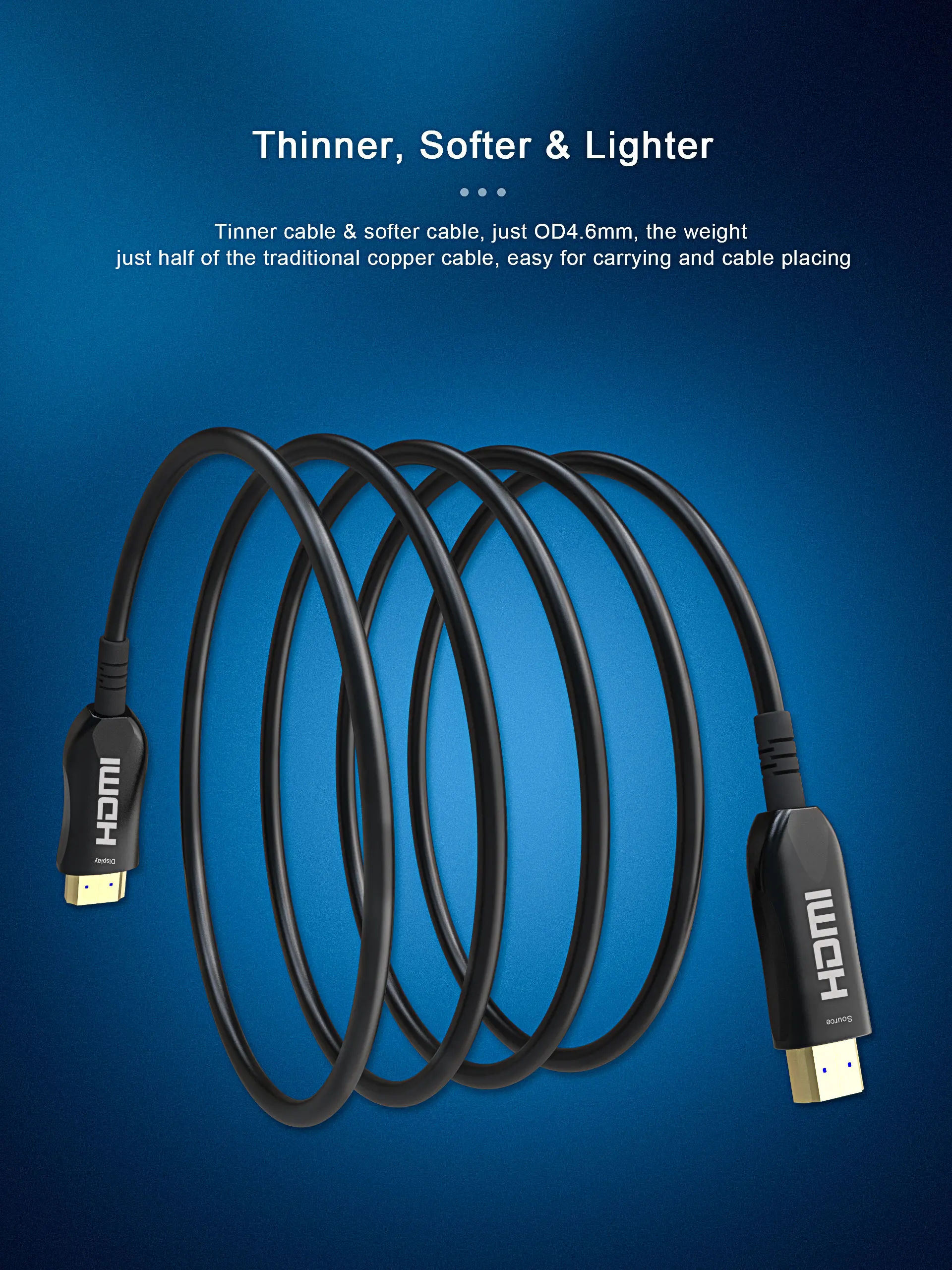  Супер ультра HDMI кабель 8K 21 48 Гбит/с активное оптоволокно