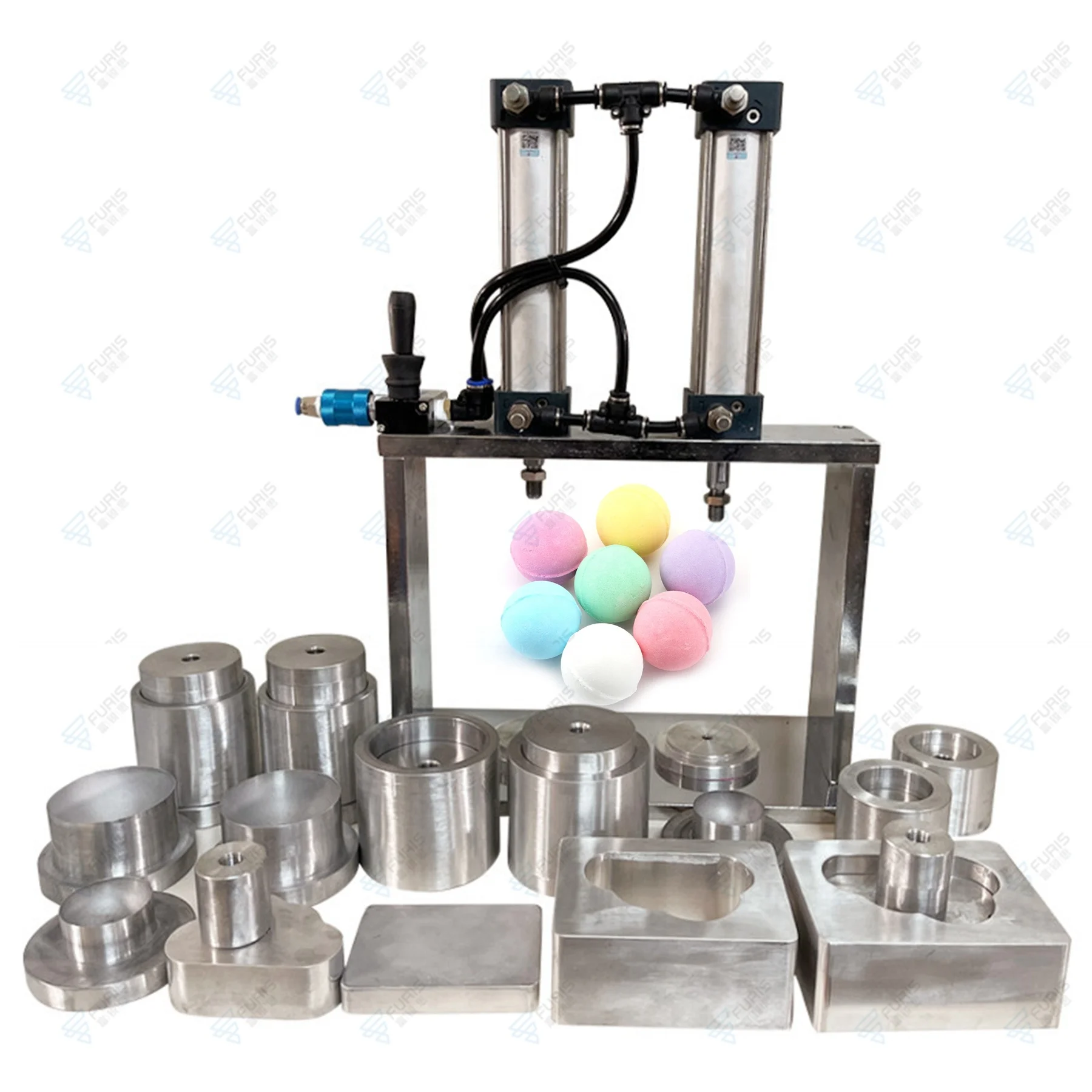 Factory Directly Sale Small Pneumatic Bath Salt Ball Pressing Machine Powder Forming Machine operate by hand