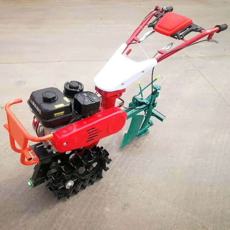 Multifunctional four-wheel drive micro-tiller gasoline and diesel Small farm cultivator for ditching and weeding farmland