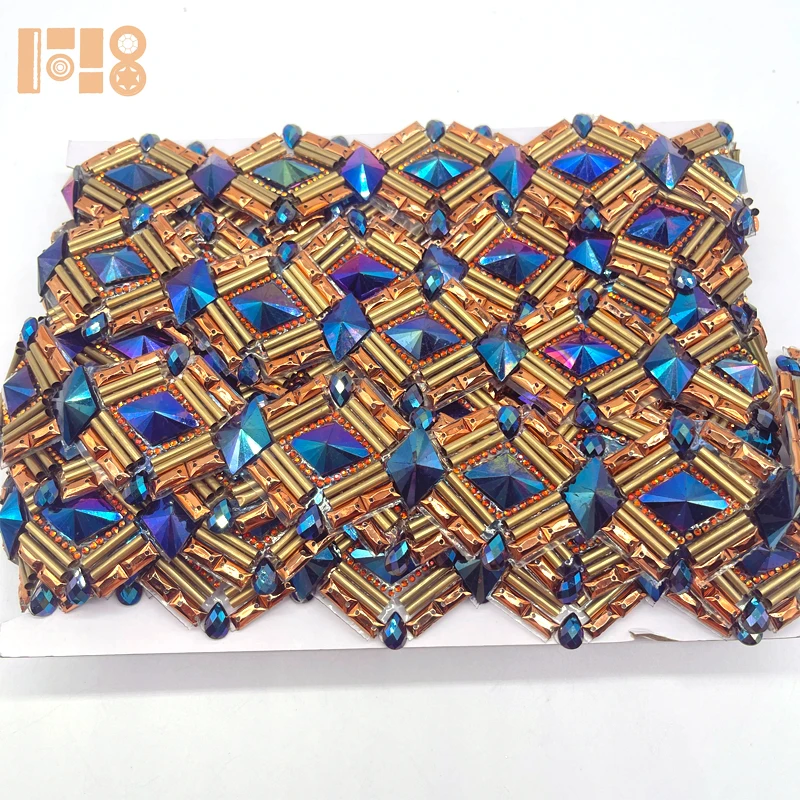 Rhinestone Hotfix Iron-On Clothing Decoration Gemstone Trim for customized carnival couture accessories