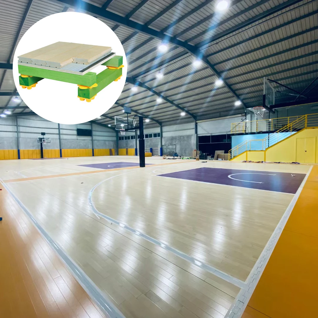 Hot Sale Eco Friendly Factory Prices Indoor Badminton Basketball Court Composite Sports Wood Floor