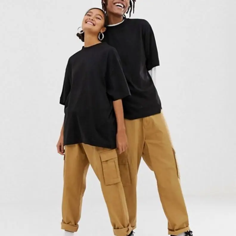 New Styles Black pima cotton tshirt Custom High Quality Heavy Cotton O- Neck Blank Plain T-shirt Oversized