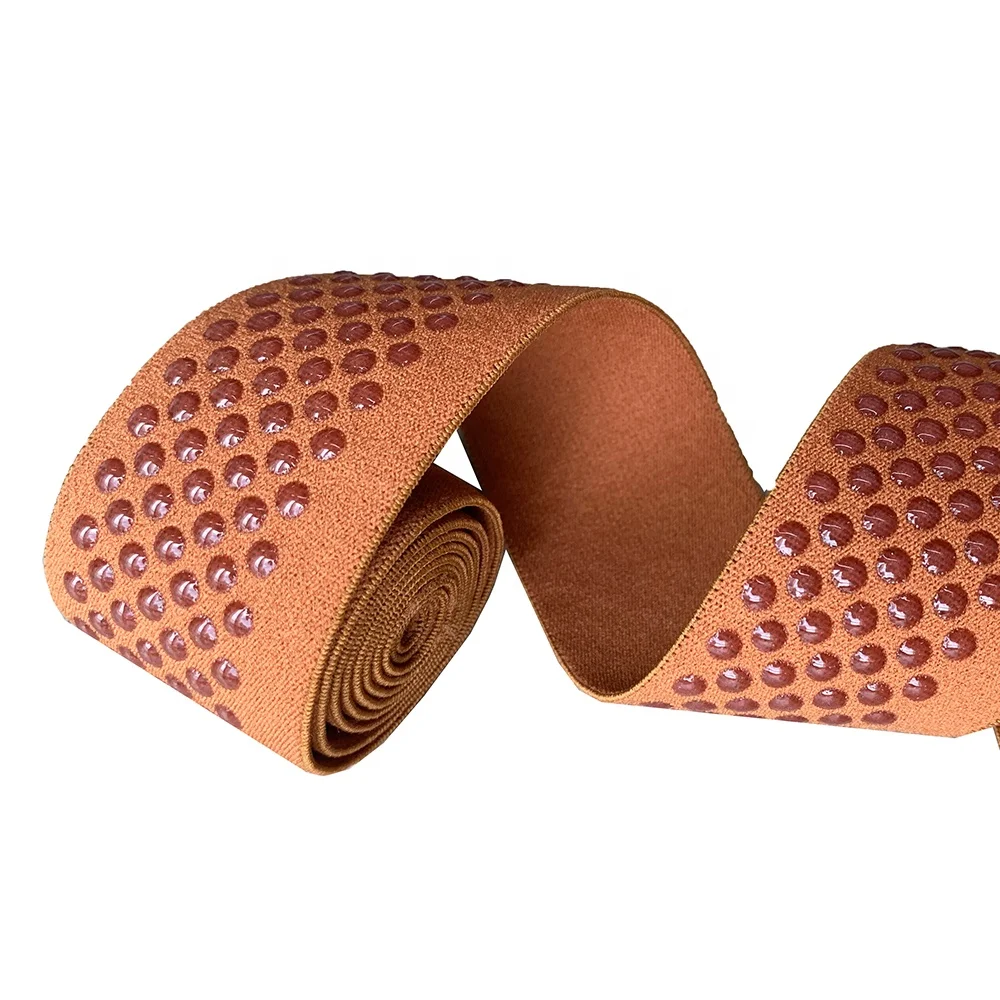 Various Size Nylon Elastic Waistband Silicone Elastic Gripper Non-Slip Elastic Band for Cycling Jersey Sleeve