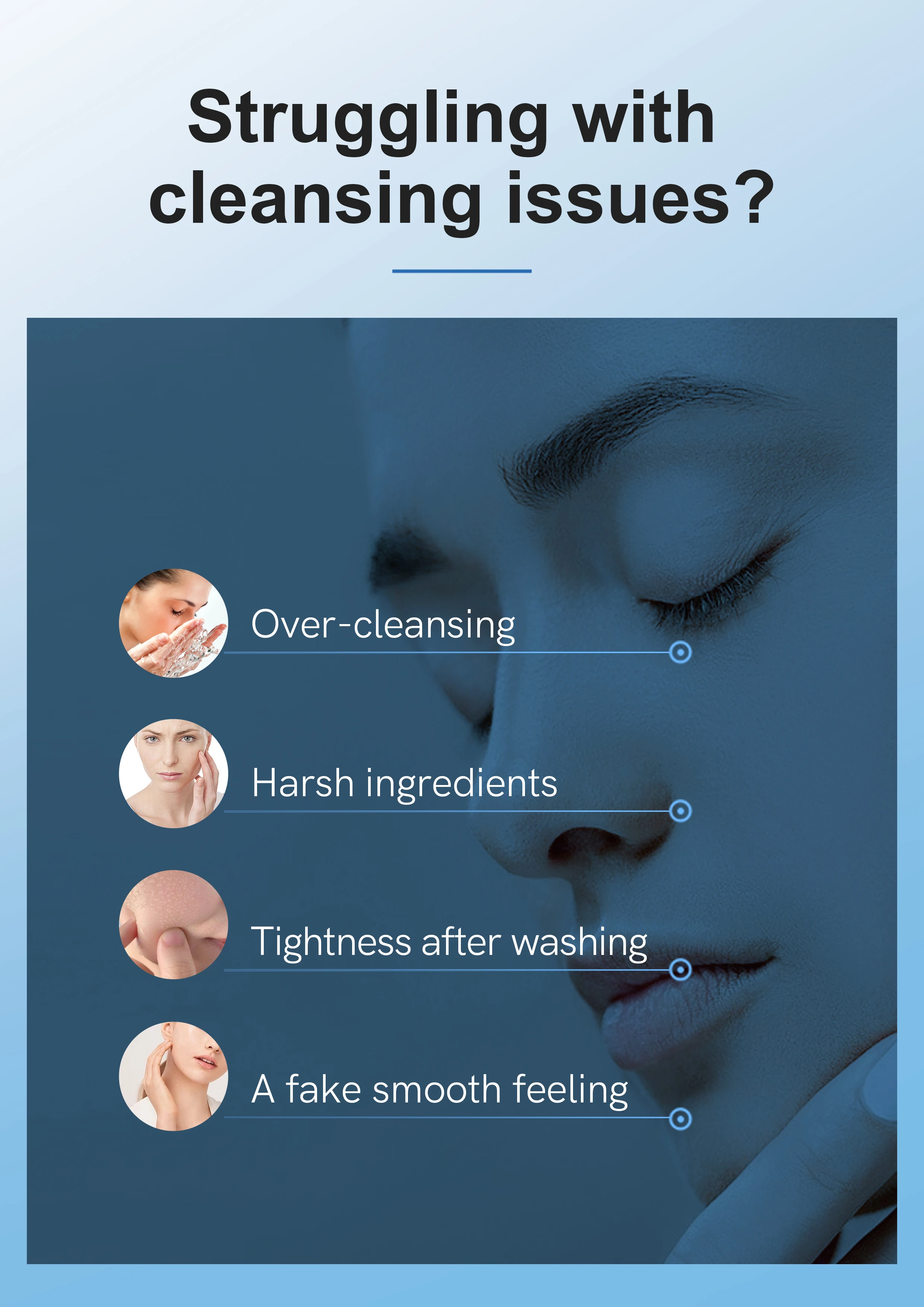 EUXINE Gentle Bubble Wash Beauty Skin Care Moisture Prevent Dry Skin Organic Glycerol Glucoside Foaming Face Cleanser