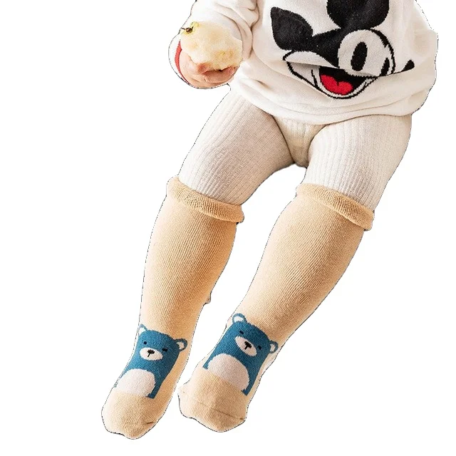 
Baby cute bear cartoon beigh tights 