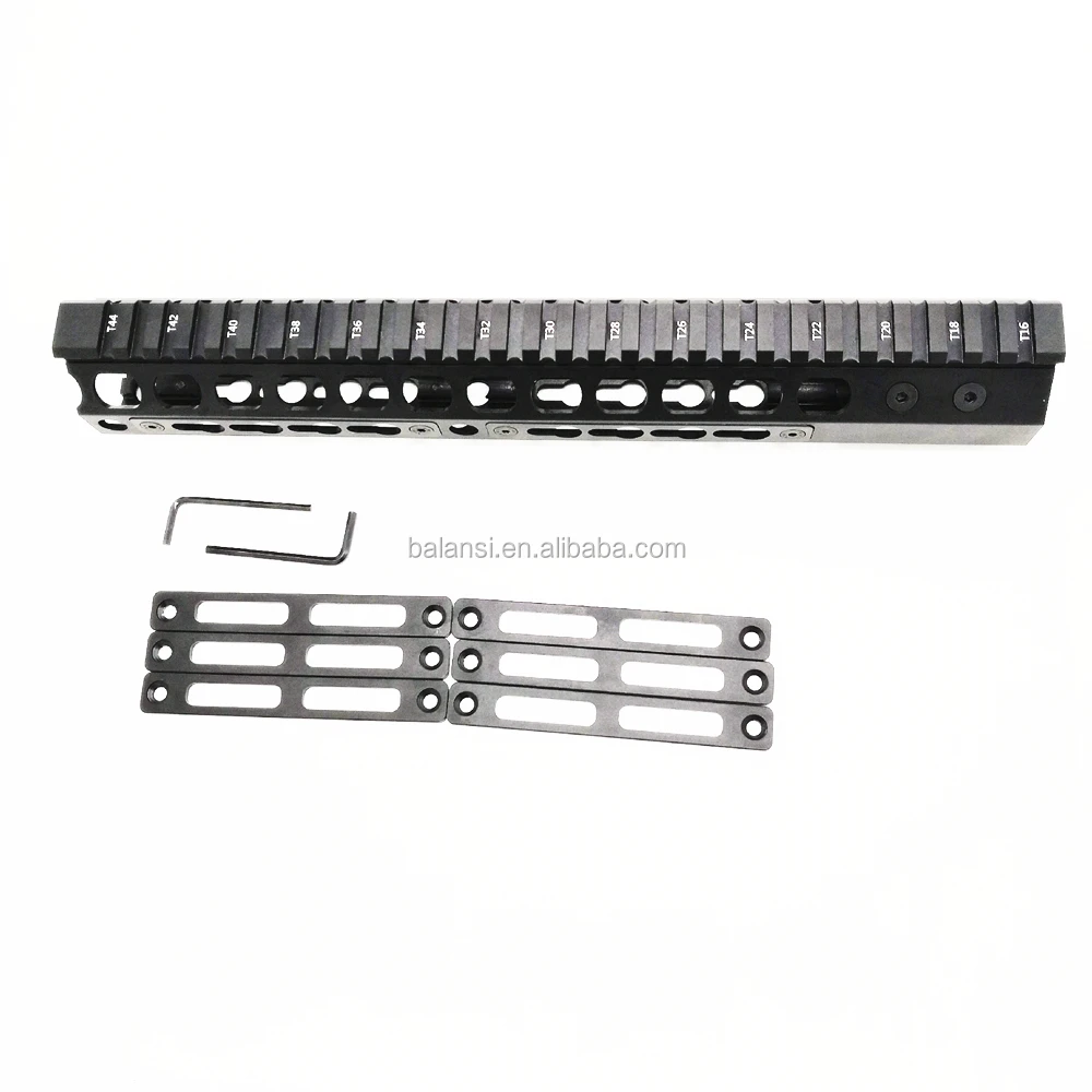 
12 inch tactical ar15 .223 5.56 mlok keymod compatibele handguard Free Float Slim ar 15 Handguard Quad Rail steel Nut for M4 M16 