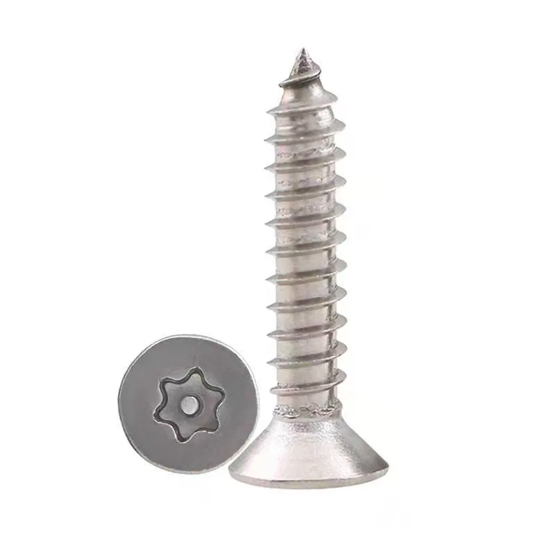 Factory Supply Flat Head Stainless Steel Head Self Tapping Furniture Nickel Plated Screw Torx