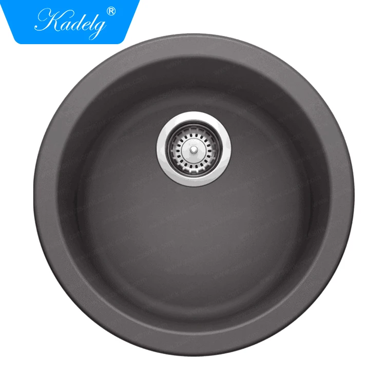 CE Approved High End China Kitchen Sink Supplier Round Shape Granite Portable Sink Kitchen