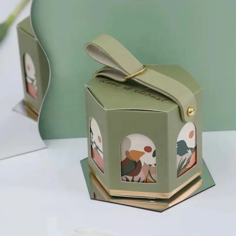 Wedding Birthday Baby Shower Decoration Oil Painting Season Style Candy Box Best Wishes