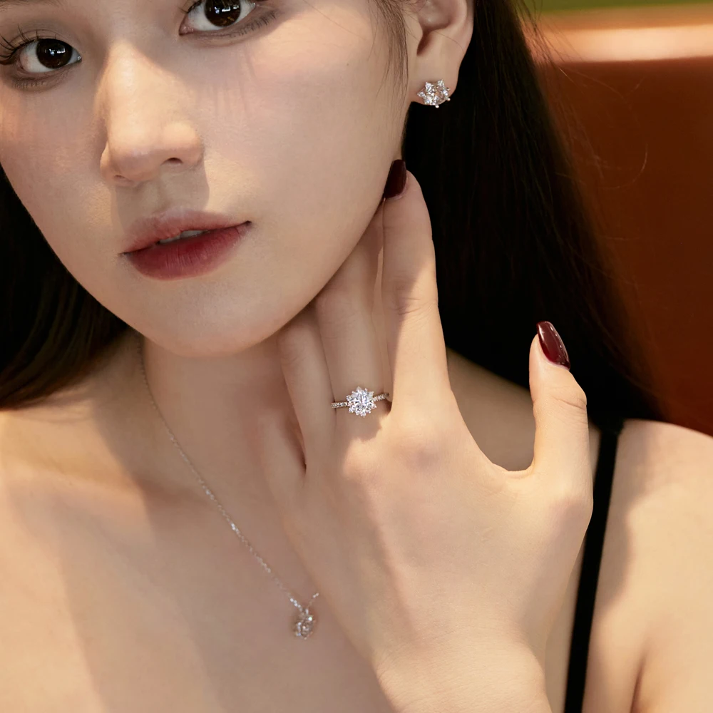 Dylam Fashion 925 Sterling Silver Rhodium Plated Eternity Band 2ct 5A Cubic Zirconia Wedding Engagement Bridal Rings