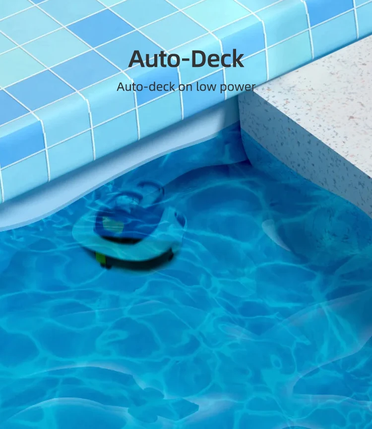 Fast Charging Wireless Long Runtime Flexible Robotic Water Filter Pool Vacuum Cleaner