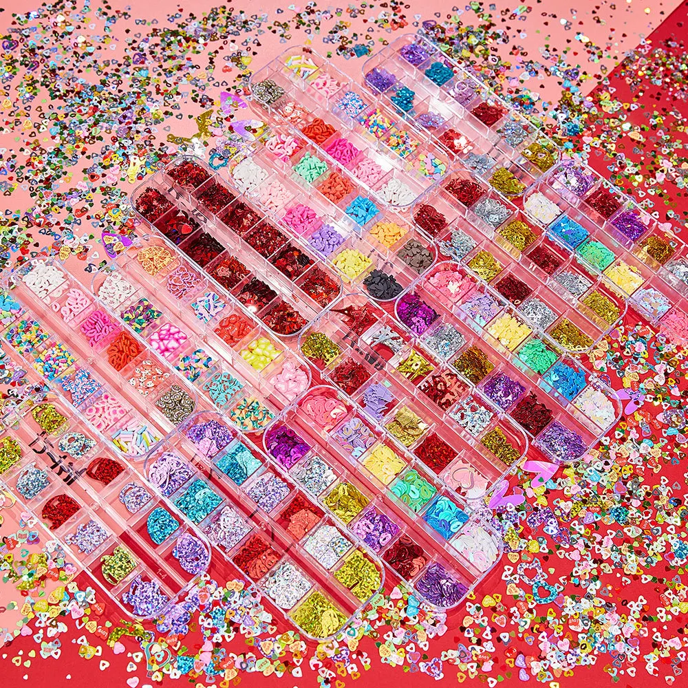 New Heart Love Design 3D Private Label Nail Decoration Wholesale Fashion Nail Stickers Valentines Day