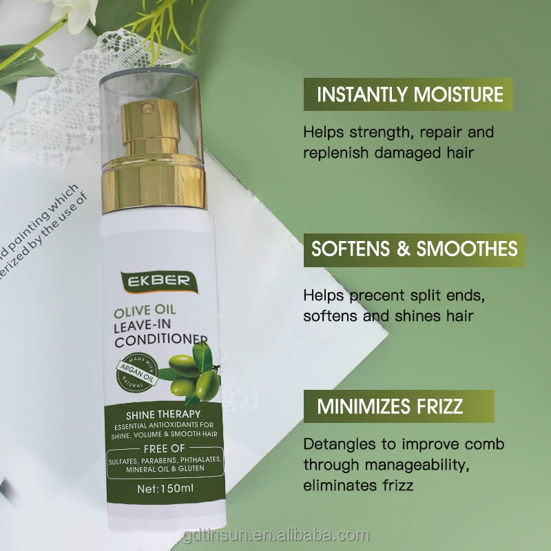 OEMODM Wholesale Natural Hair Care Leave-in Conditioner Spray Argan Oil Organic Olive Oil Nourishing Hair Essential Oil