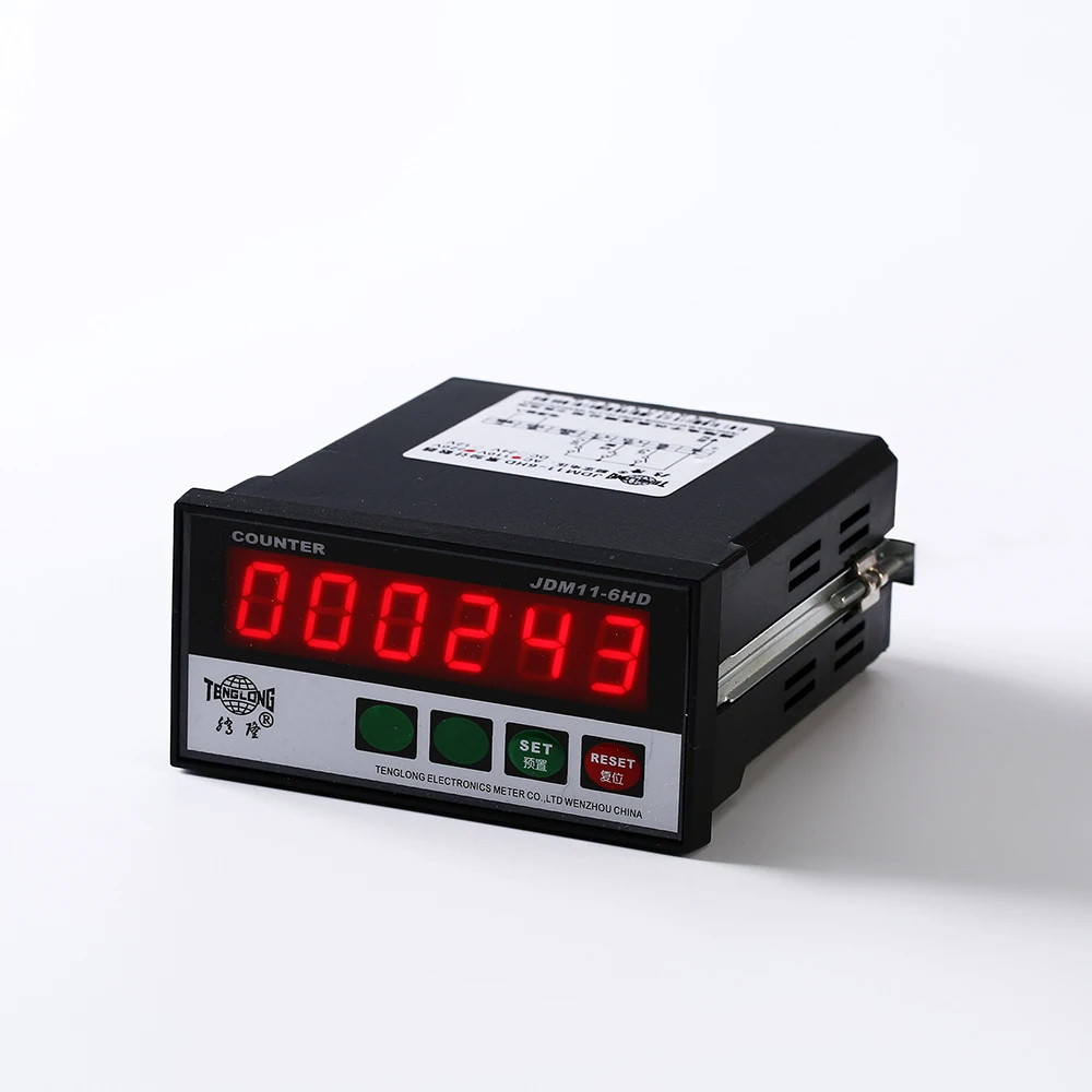 JDM11-6HD 110V-220V reversible count led time and length digital summary counter