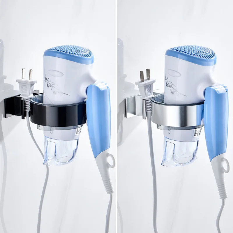 Punch-free hair dryer stand bathroom electric hair dryer storage rack wall-mounted suction cup hair dryer holder