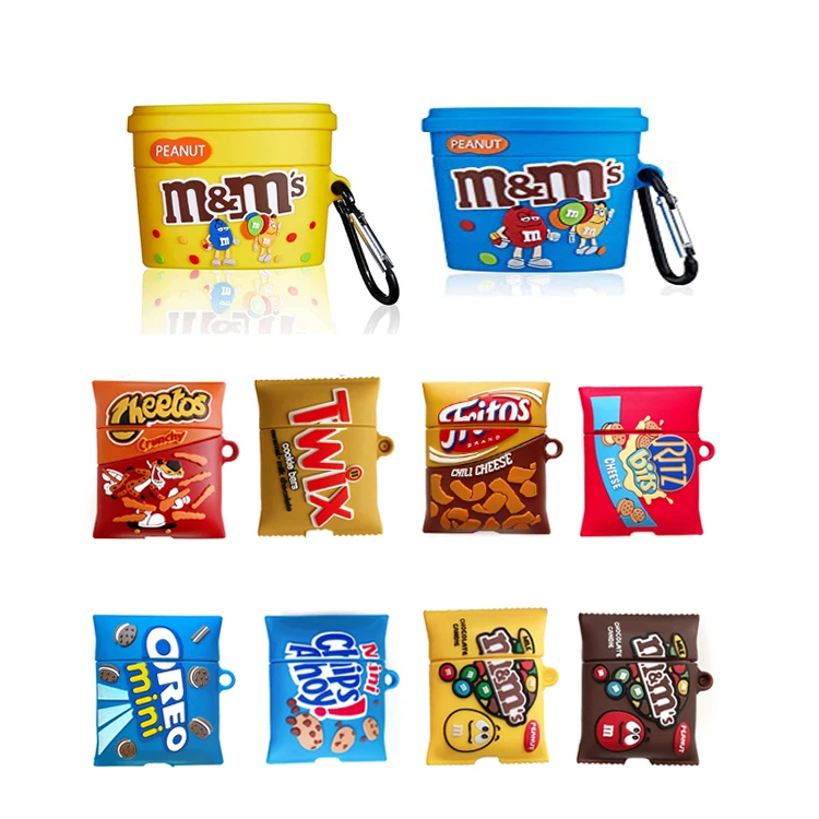 
2020 New Designers Cute Chocolate Beans Soft Silicone Protective Case Cover for Airpods 1 2 for Air Pods Pro 