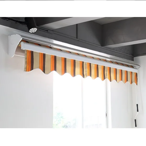 Manual and Remote Control Semi-Cassette Retractable Patio Garden Awning Outdoor