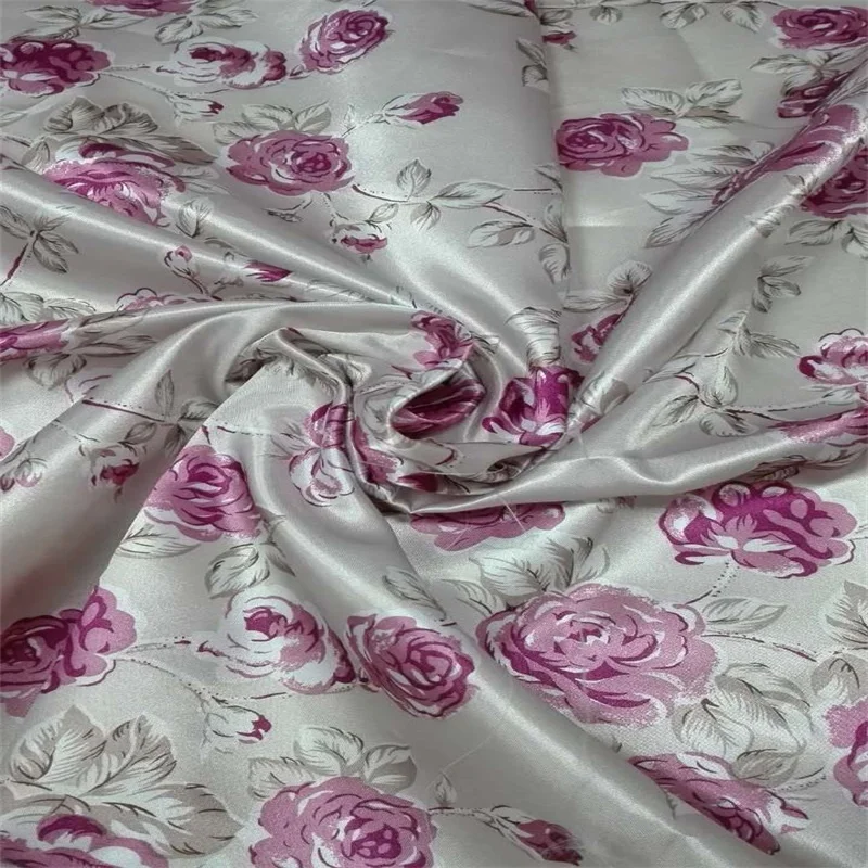 floral printed satin fabric/clothing fabric/dresses for women
