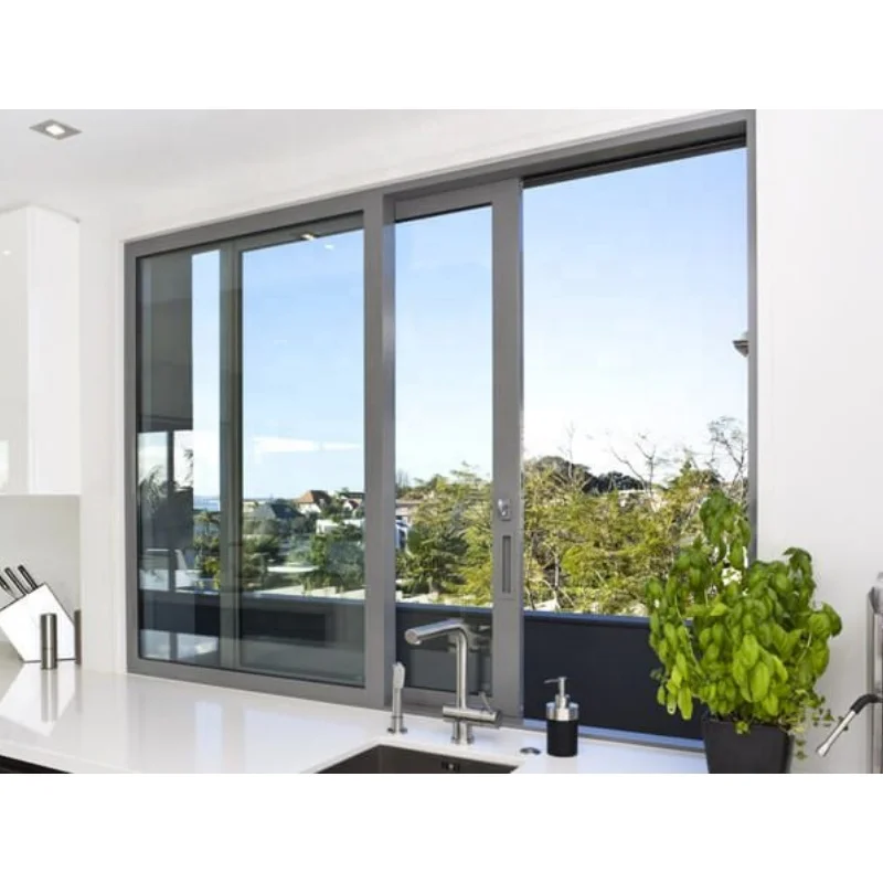 China Factory Customized high quality Double-glazed soundproof aluminum sliding window for home hurricane-proof sliding windows
