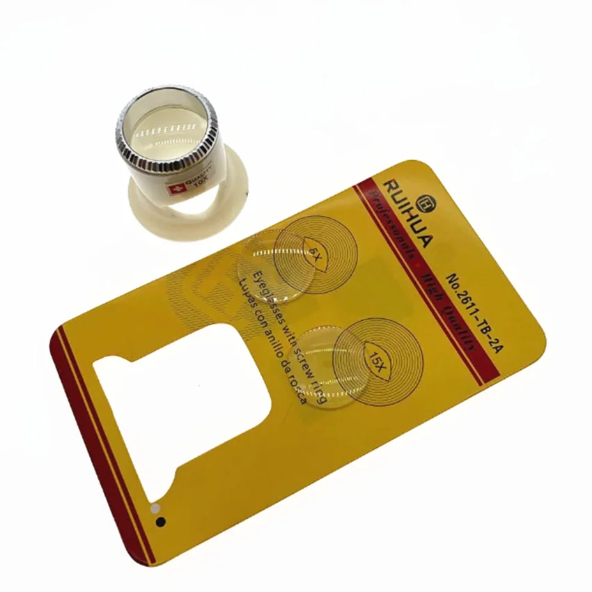 5X 10X 15X Jeweller Optical Glasses Magnifier Watch Repair Tools