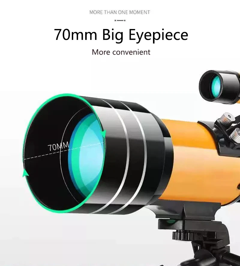 Professional Astronomical Telescope 70MM Eyepiece 150Times Zoom High-Power Night Vision Deep Space Star View Universe Telescope
