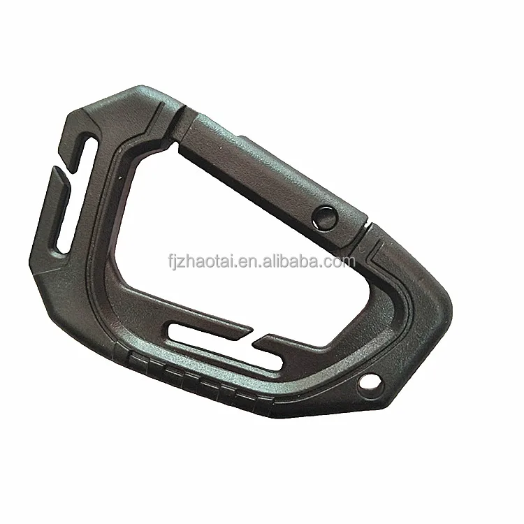 Plastic keychain/bag spring hook snap carabiner clip Tactical buckle