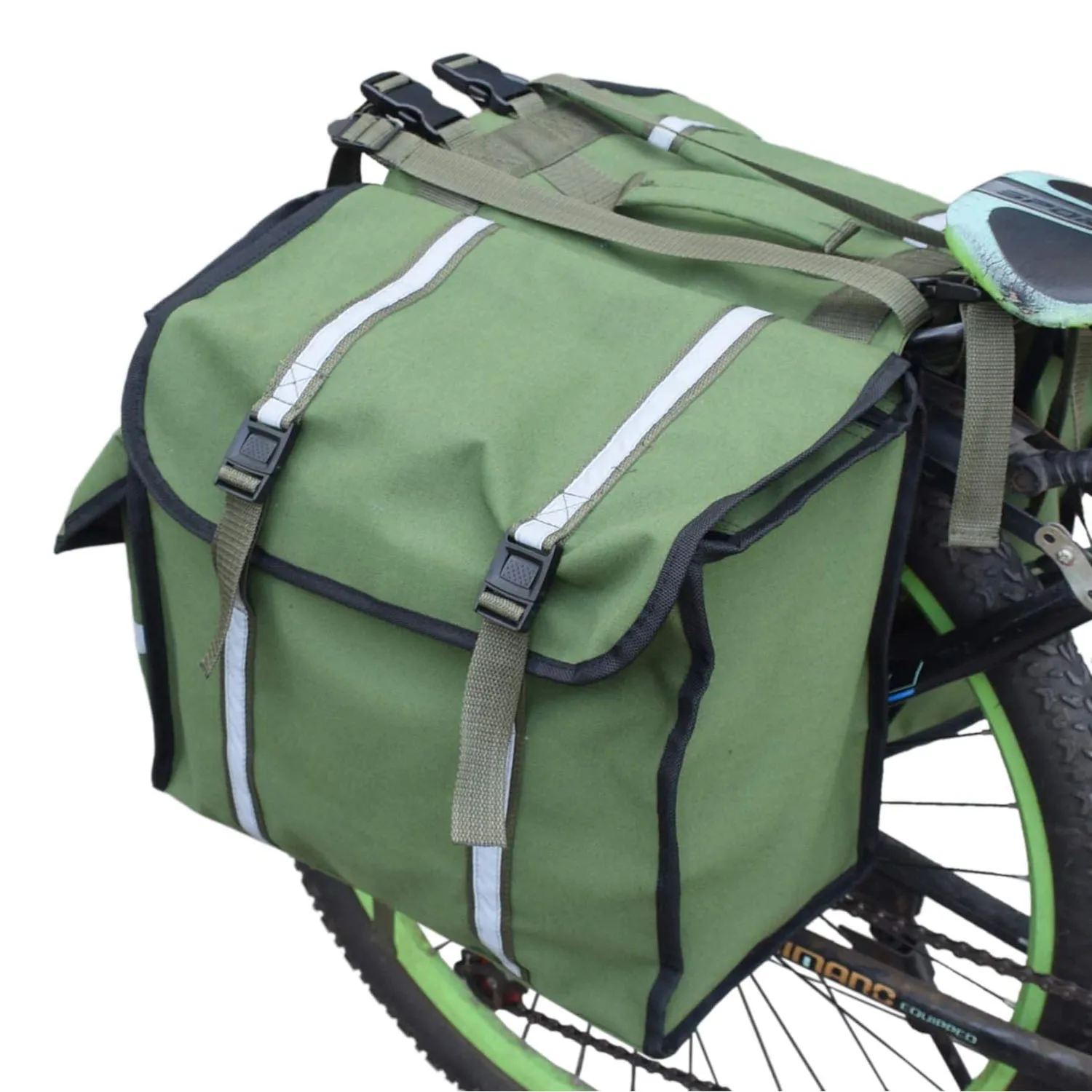 Factory Outlet Bike Transport Bag Army Green Bicycle Rear Seat Carrier Bag Water Resistant