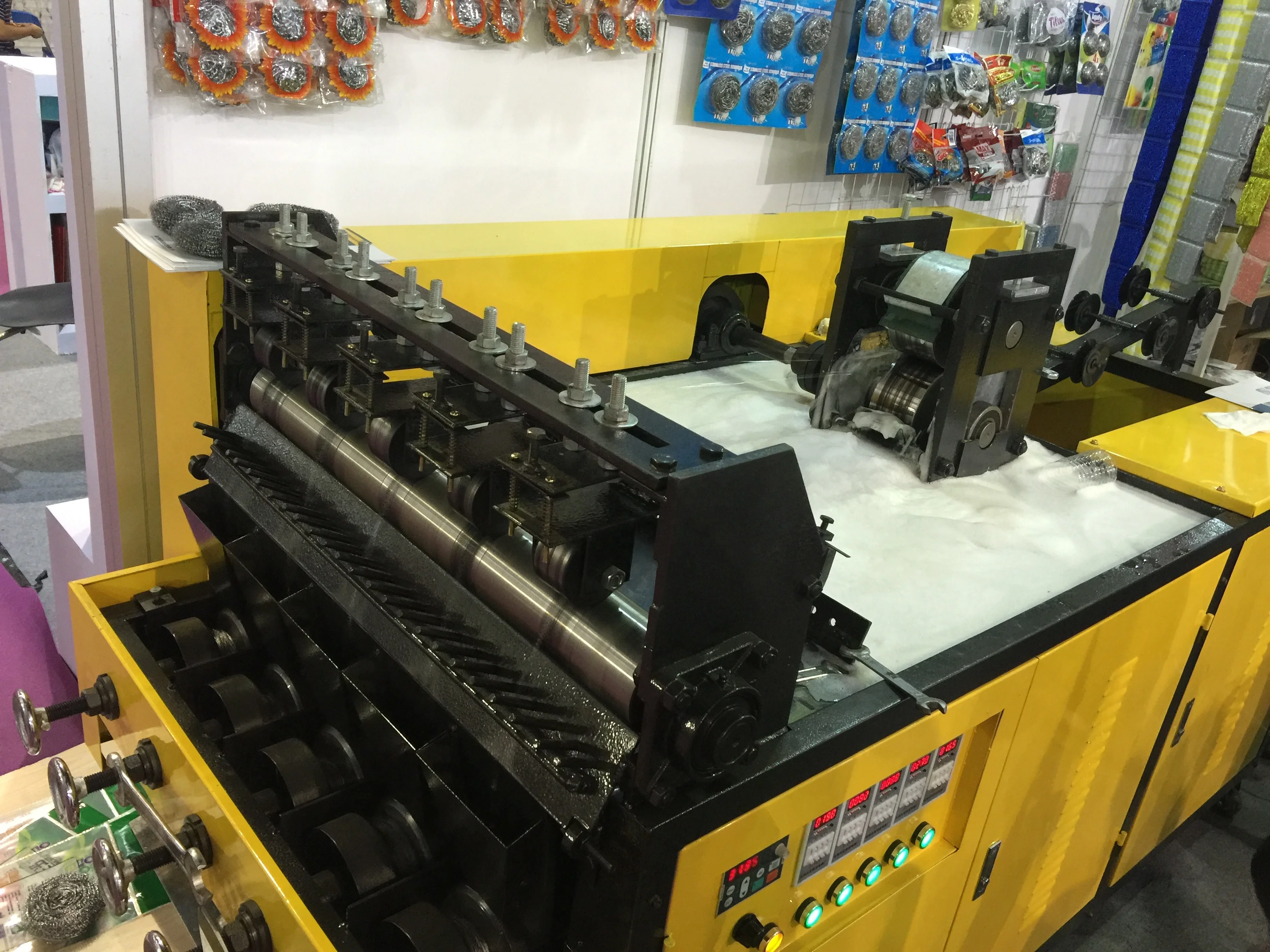 kitchen cleaning steel Flat spiral scourer making machine with reasonable price