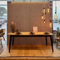 Wholesale Indoor 3D Fluted Wall / Ceiling Panel Cladding Interior Decorative PVC WPC Wall Panel Board
