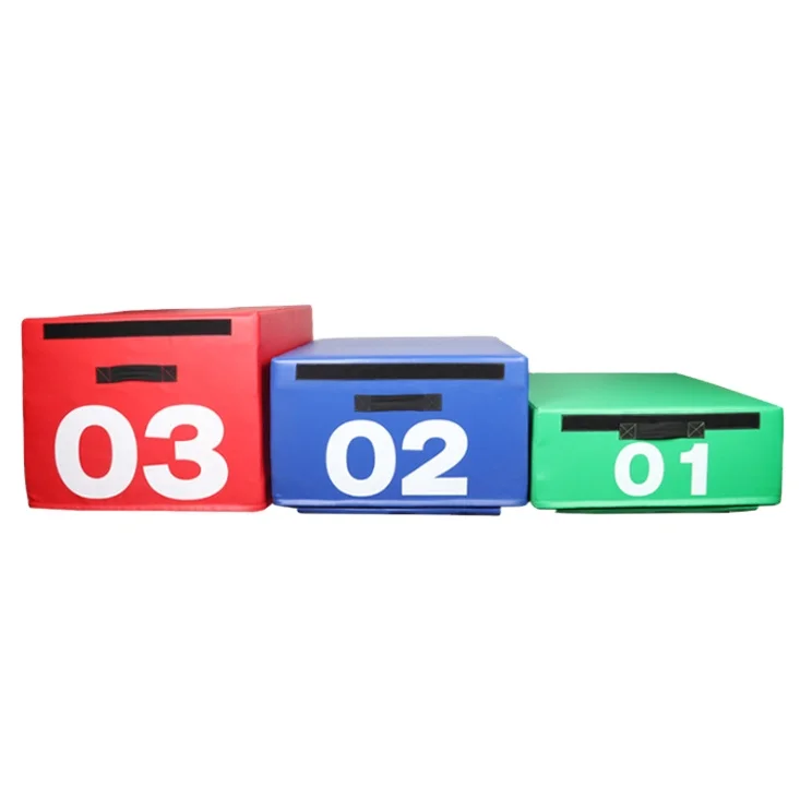 DW SPORTS Soft Stackable High Density Foam Plyo Jump Boxes for Strength Training