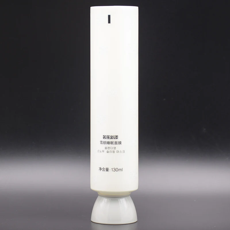 Style 130ml Snow Sleeping Mask Tube Packaging Screw Cap Cosmetic Plastic Korea for Personal Skin Care with Bowl Shape Two Piece