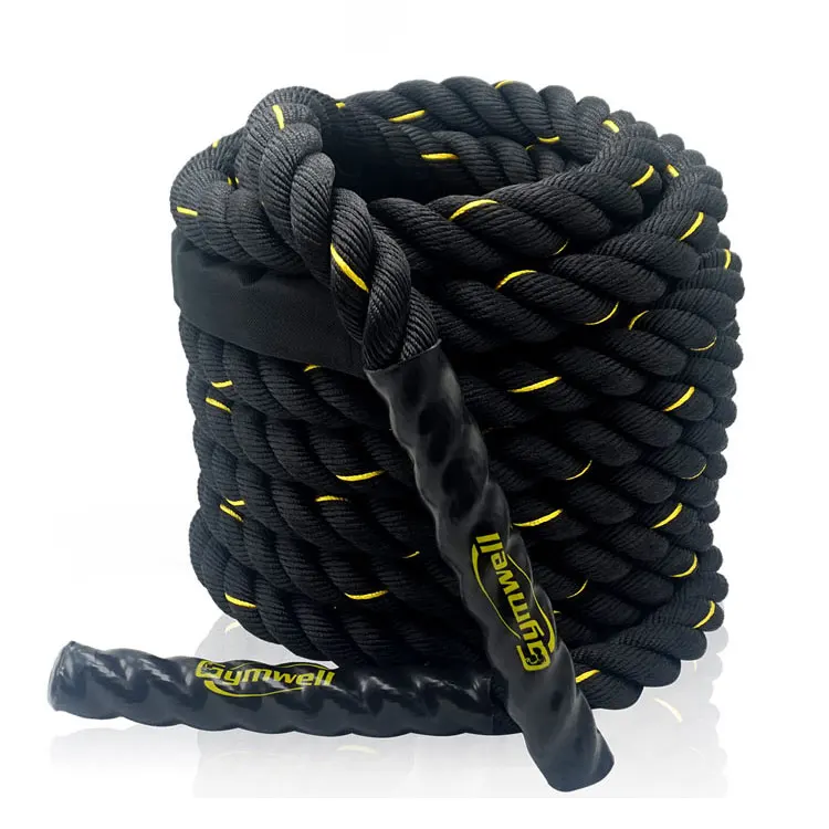 Gym Fitness Exercises Training Black Nylon Battle Rope