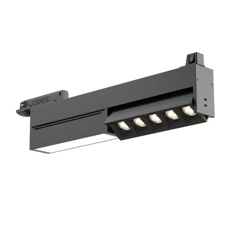 Adjustable Double head SMD track food light Smart aluminum profile led Grille track strip linear light spot