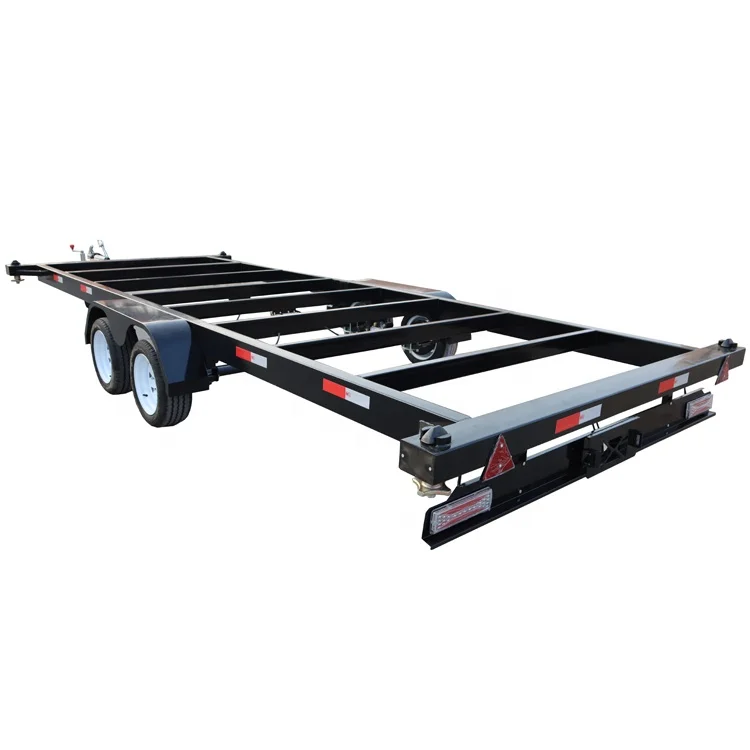 factory directly sale 20ft container house chassis trailer with inertia brake