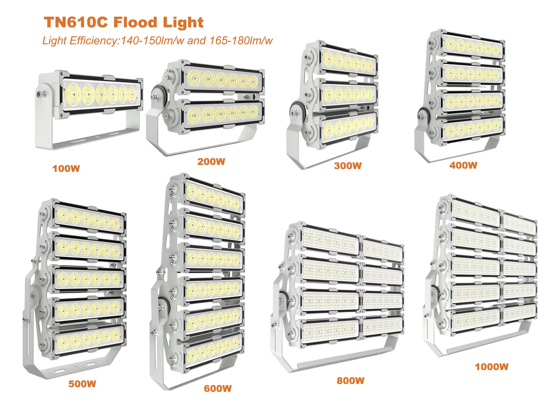Ip67 Outdoor Lamp 100 200 300 400 500 600 800 1000W Football Field Lights Stadium Lighting Modular Led High Mast Flood Light