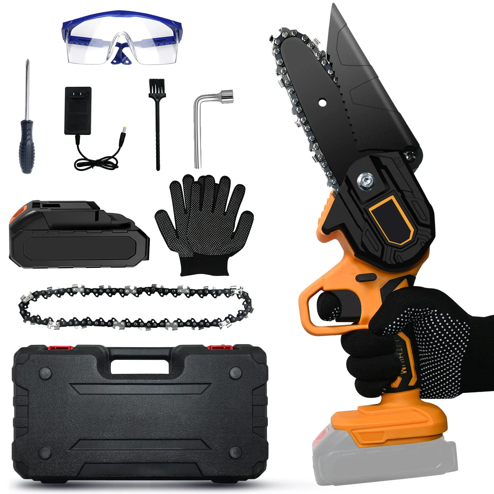 CS03 Cordless Chainsaw Electric Wood Cutter Pruning Shears Portable Brushless Mini Chainsaw Chain Saw Spare Parts