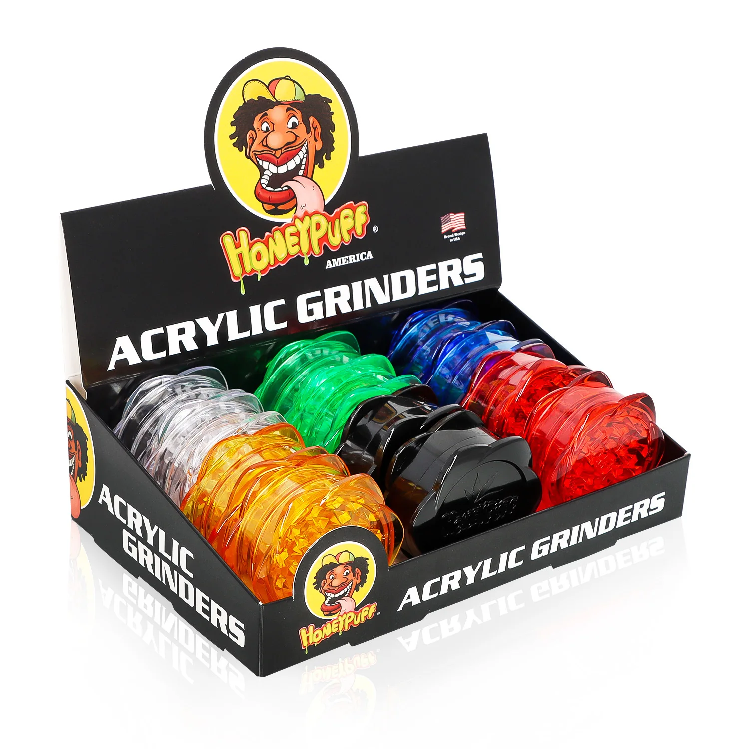 New wholesale 67MM three-layer plastic cigarette grinder flower shaped plastic herb grinder smoking accessories