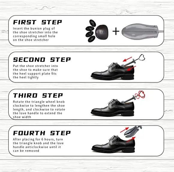 4-way Adjustable Shoe Stretchers to Stretch Length Width.Parts3A Shoe Stretcher