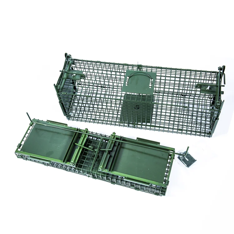 Collapsible Guillotine Two-door Live Animal Cat Cage Trap Pest Control Cat Trap Cage