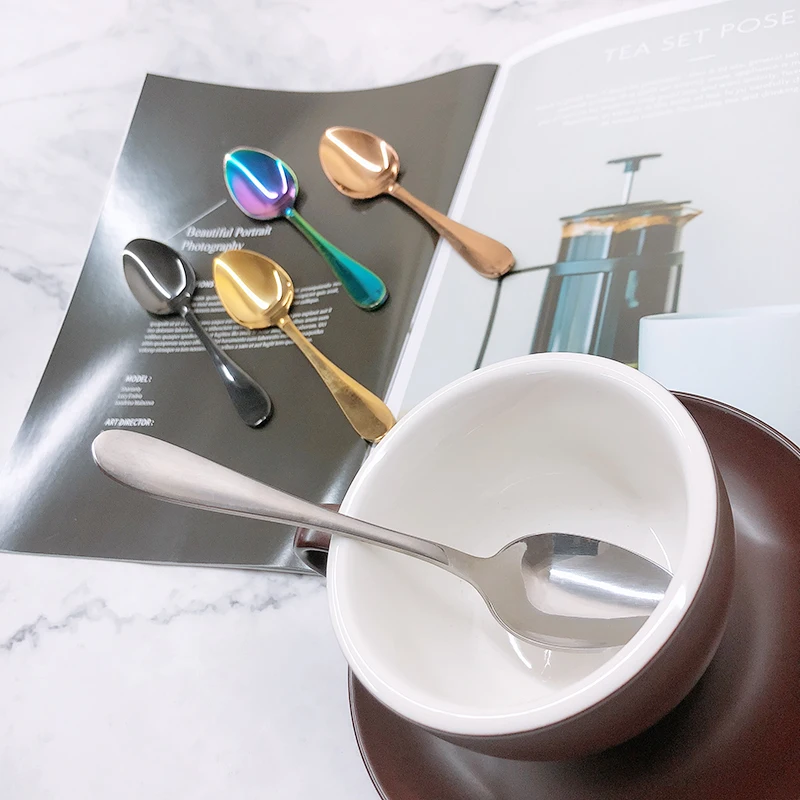 Personalize Stainless Steel Tea Coffee Spoon with customized laser engrave logo